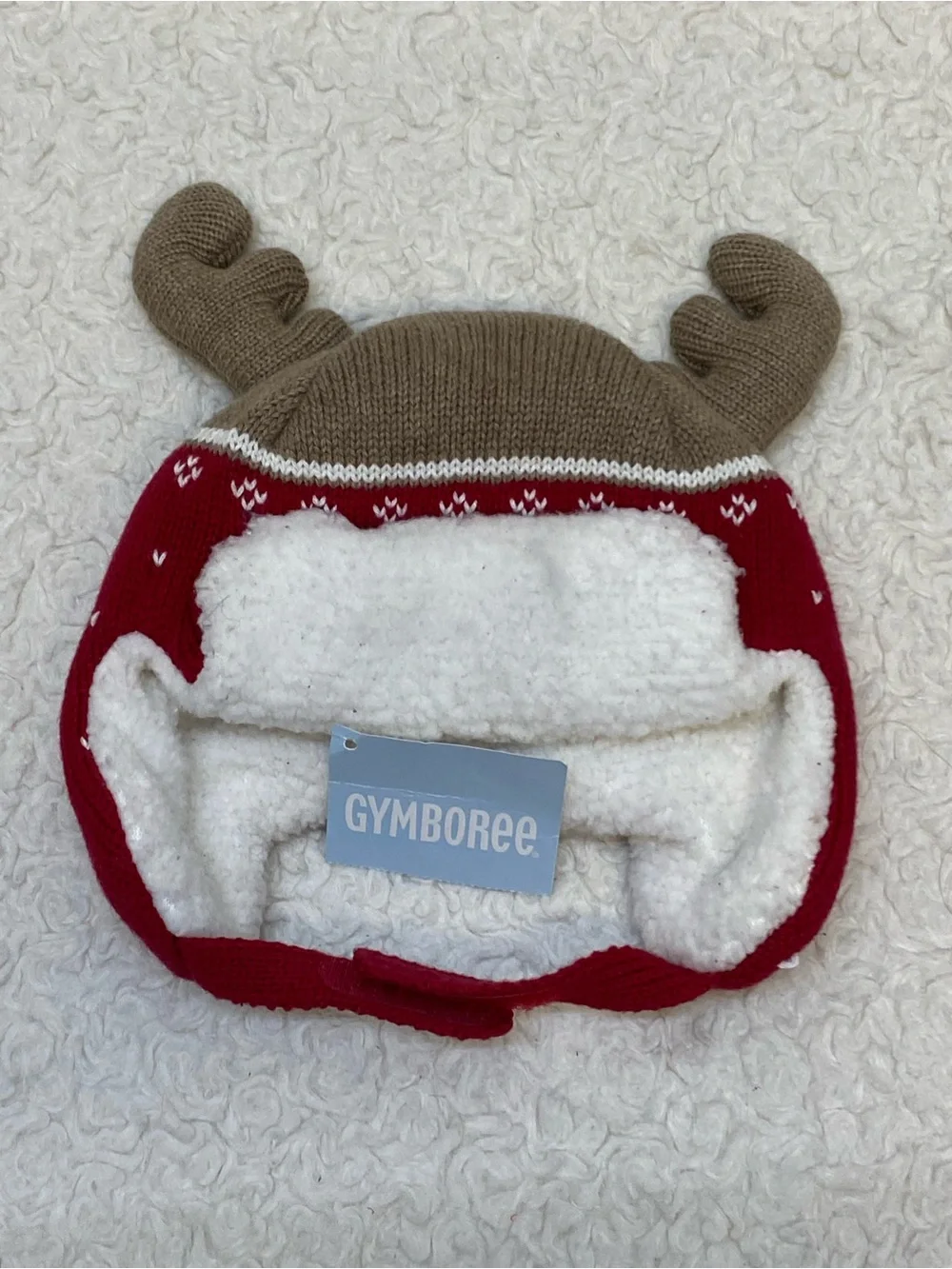 Gymboree Reindeer Hat with Fleece Lining kids size 0-3 months